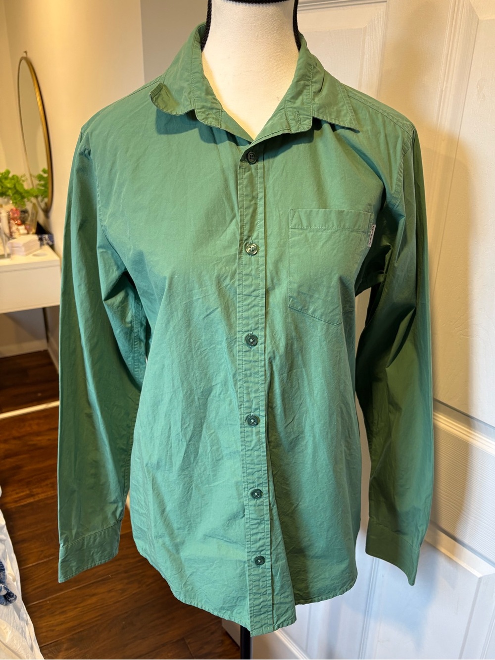 Carhartt WIP Wesley Mojito Green Cotton Button Up Shirt Men’s S